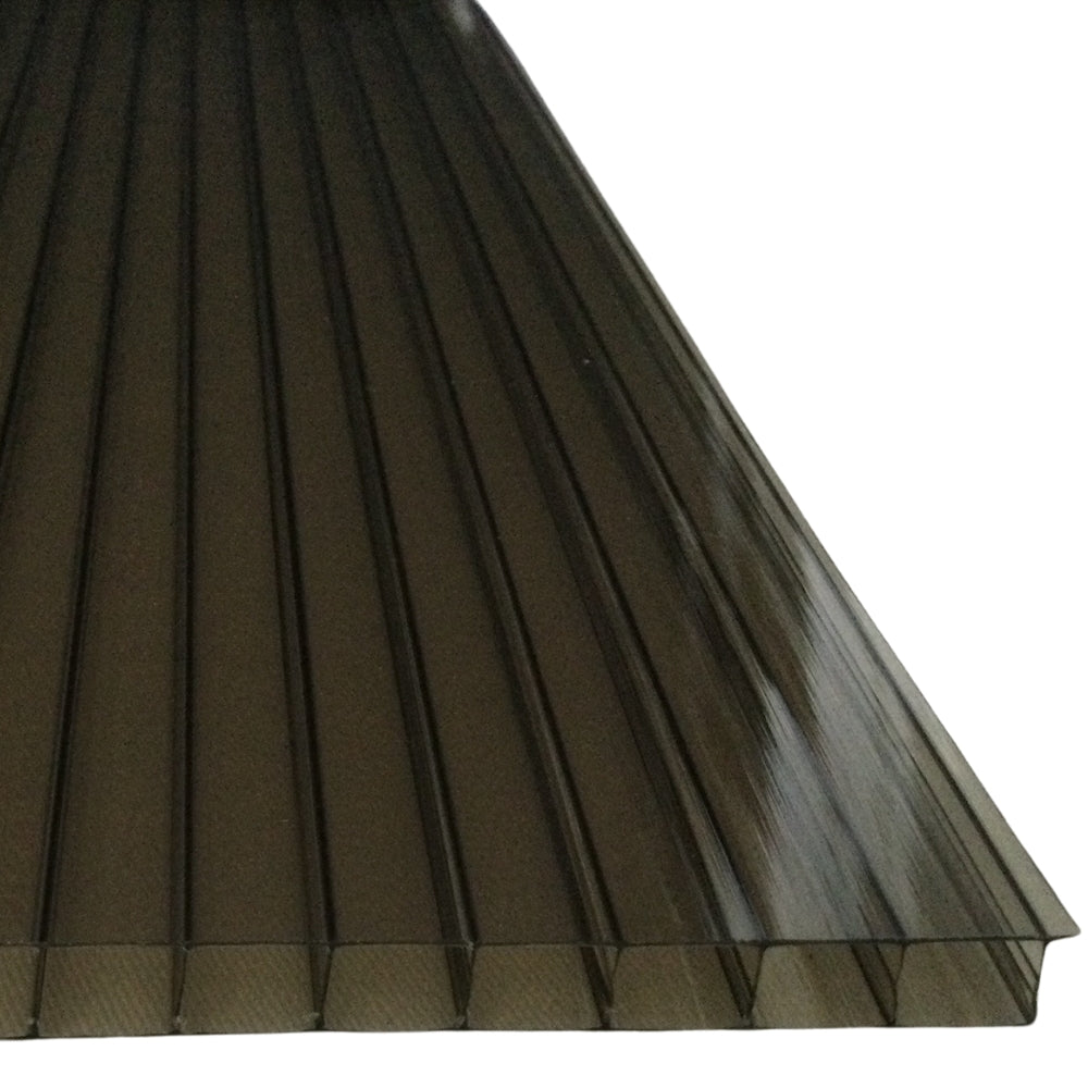 LAMINA DE POLICARBONATO ALVEOLAR 4 PIES X 12 PIES X 10MM HUMO OR