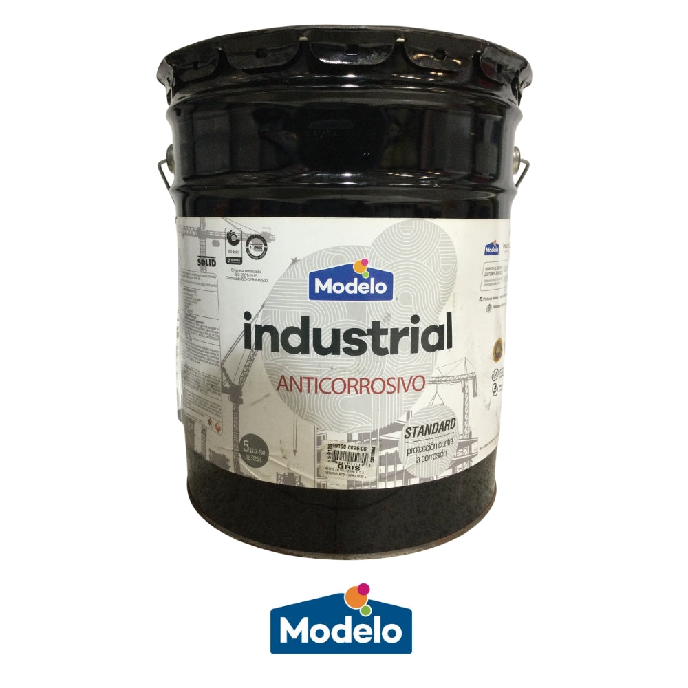 PINTURA ANTICORROSIVA INDUSTRIAL GRIS 5 GL19100-0025-05 MODELO
