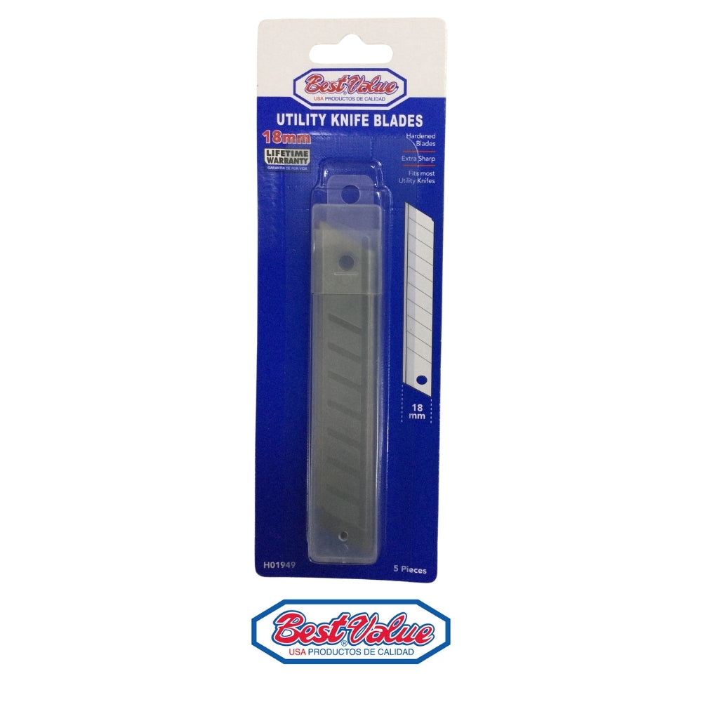 REPUESTO PARA CUCHILLA EXACTO 18mm 5 PIEZAS BEST VALUE