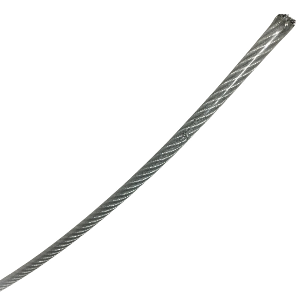 CABLE DE ACERO GALVANIZADO 7X19 DE 3/16 PULGADAS RECUBIERTO DE VINILO - METRO