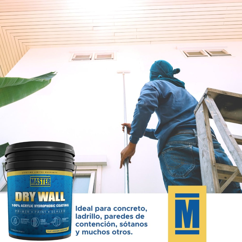 IMPERMEABILIZANTE DE PARED BASE DRY WALL PTB 5 GALONES VV0451P MASTER