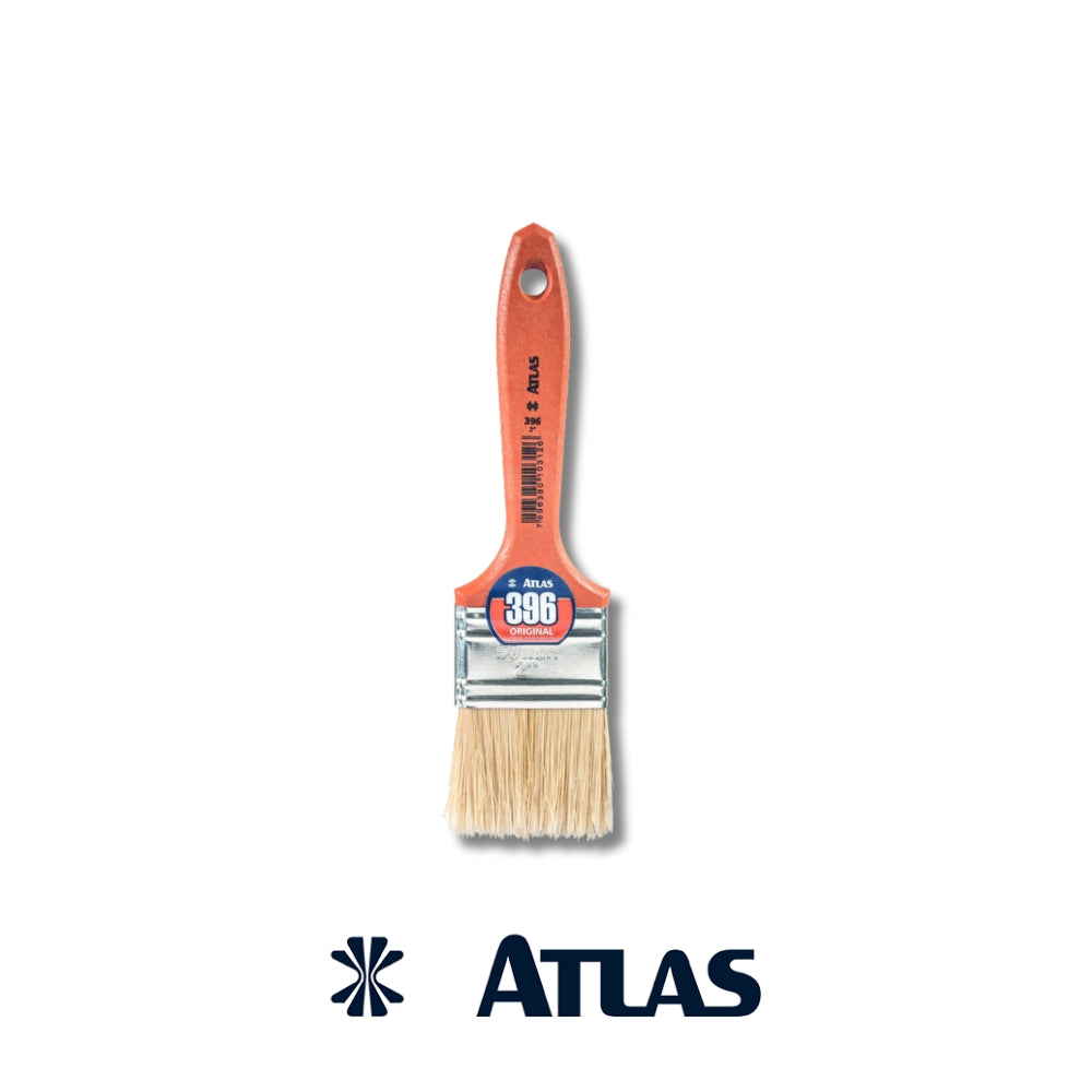 BROCHA ATLAS CERDA BLANCA 2 PULGADAS MANGO NARANJA