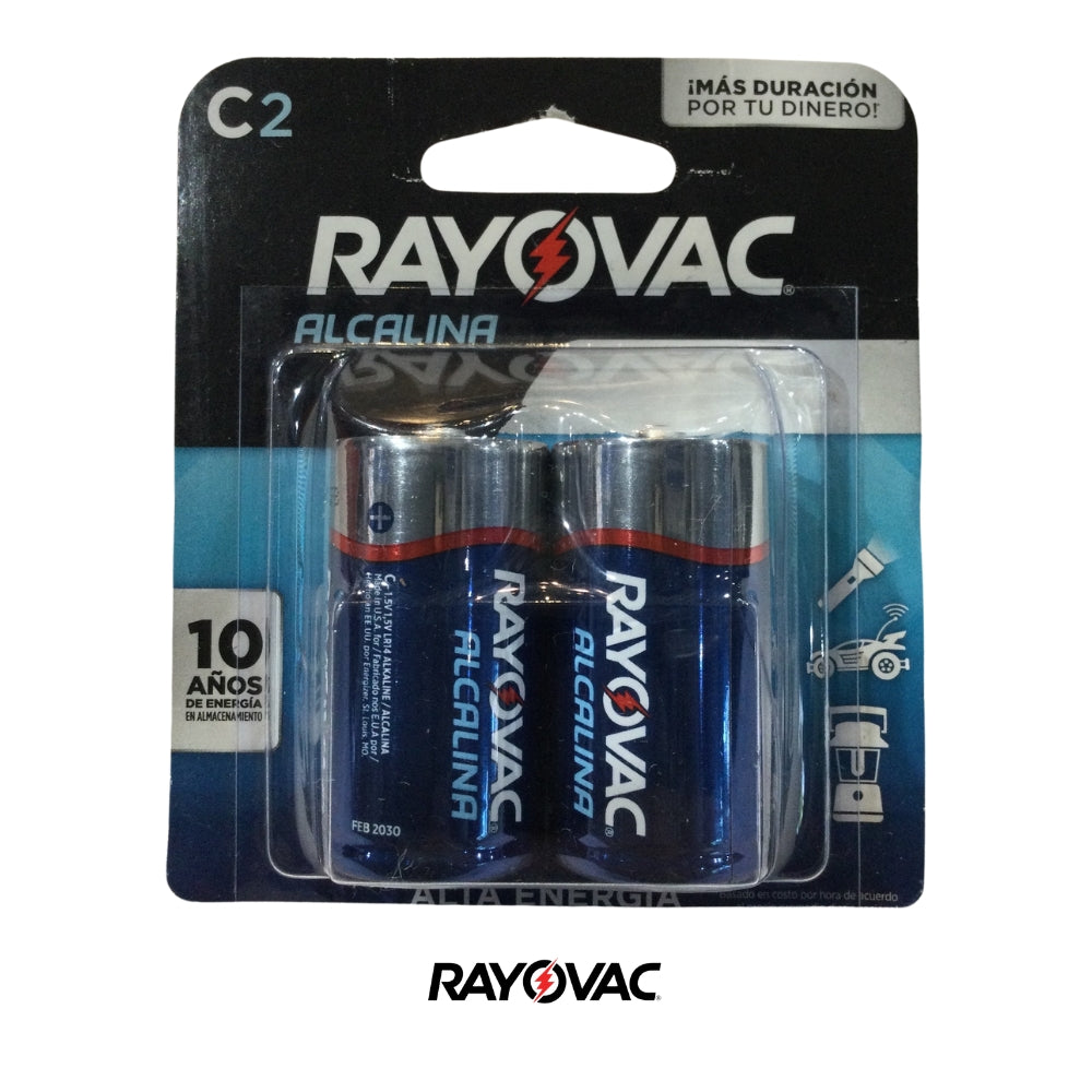 BATERIA ALCALINA C-2 RAYOVAC