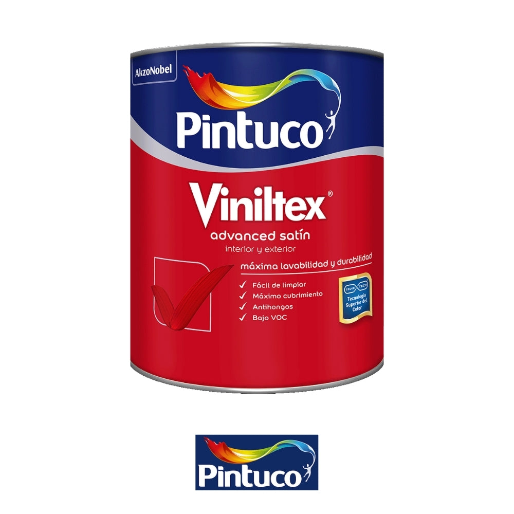 PINTURA VINILTEX LATEX SATIN BASE ACCENT 1/4 GL (0.946L) 10304133 PINTUCO