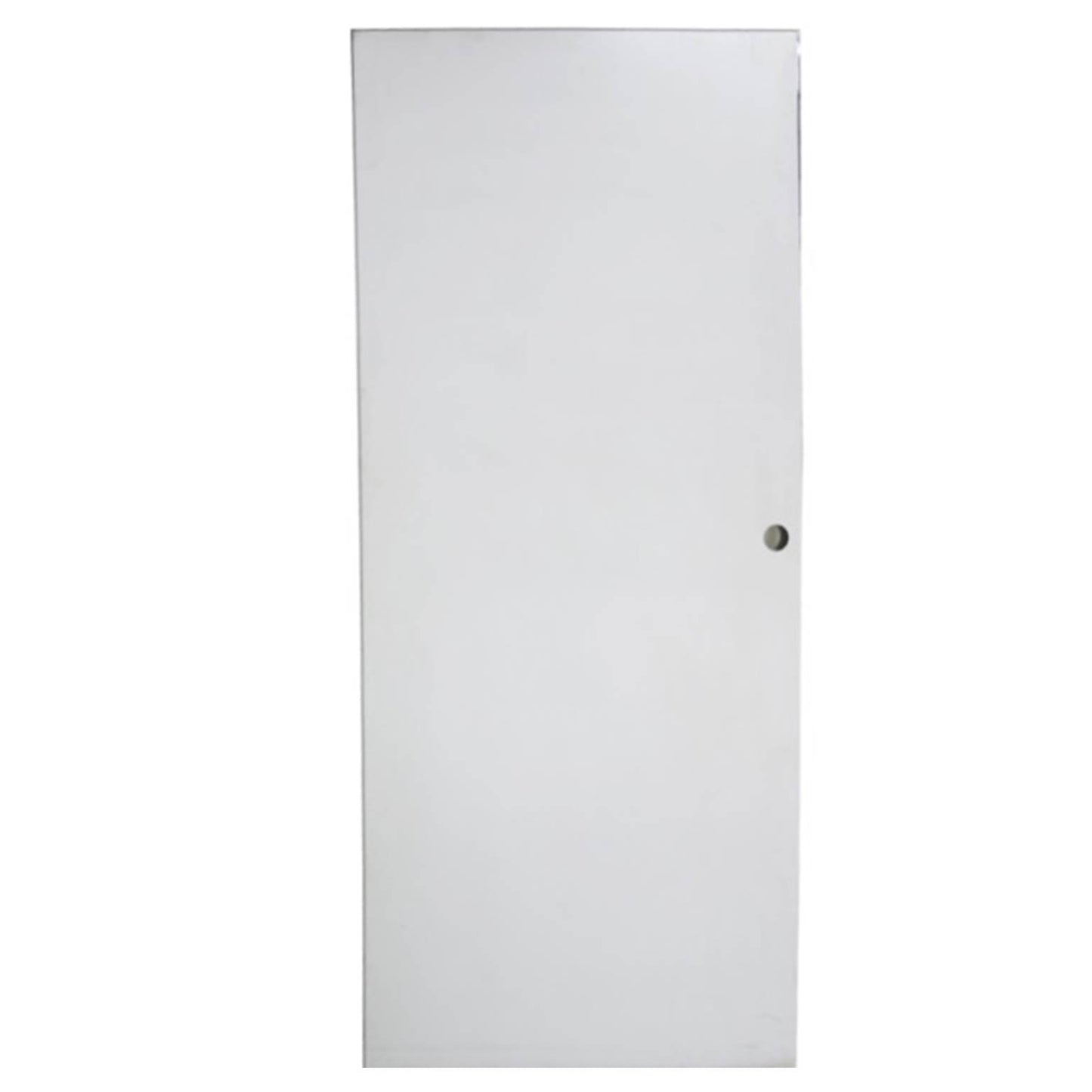 PUERTA DE METAL CON BASTIDOR DE MADERA LISA 3 PIES X 7 PIES BLANCA METALPRO