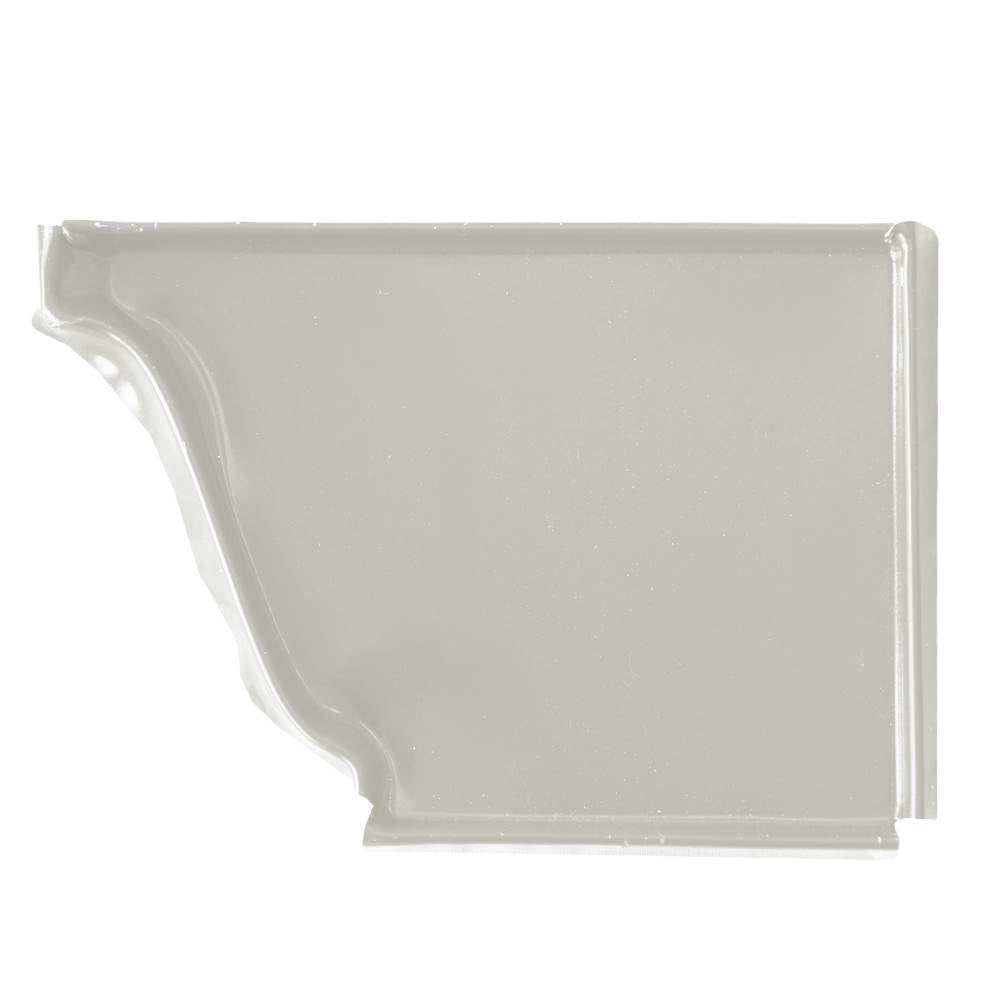 TAPA IZQUIERDA PARA CANAL DE METAL 6 PULGADAS ACABADO BLANCO