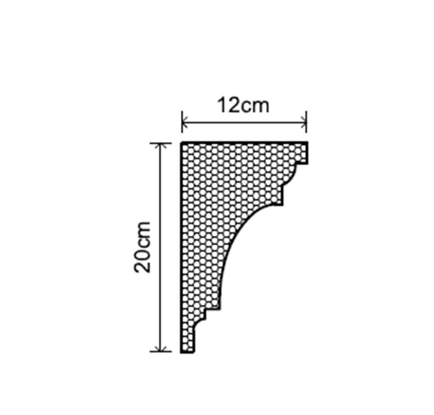 MOLDURA EC-V01S 20CM X 12CM X 120CM (VENECIA - SMALL)