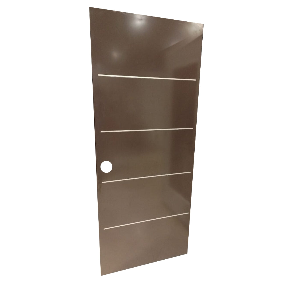 PUERTA DE METAL GALA 3X7 WENGUE BORDE DE MADERA