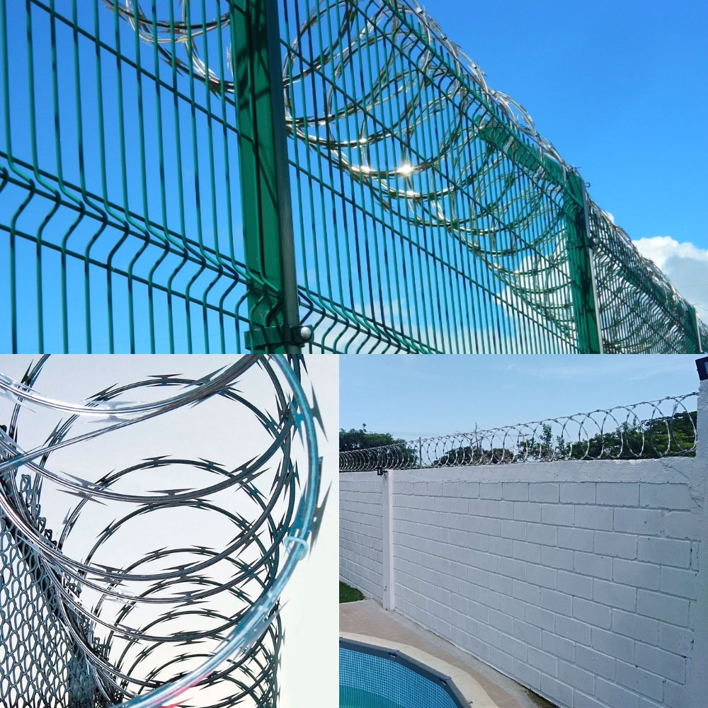 SERPENTINA DE SEGURIDAD GALVANIZADA 11.8 PULGADAS DE DIAMETRO (300MM) X 33 ESPIRALES