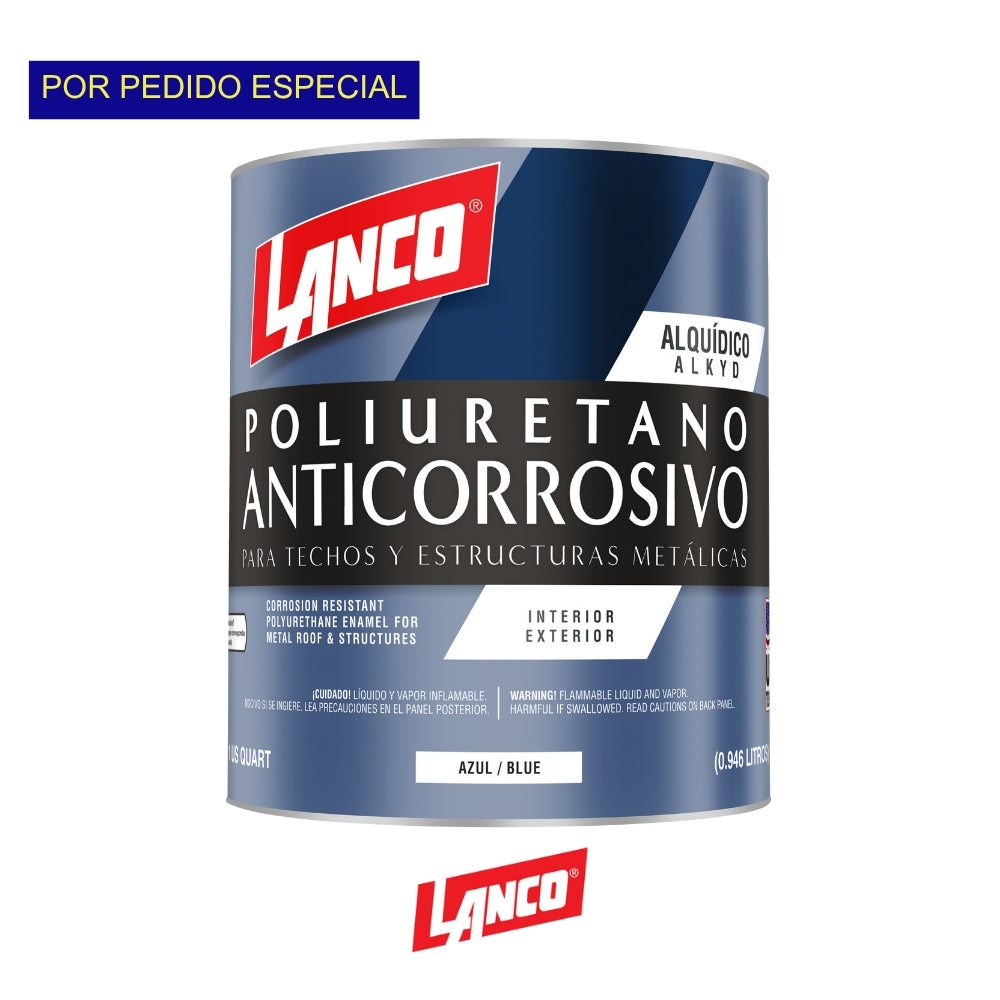 PINTURA ANTICORROSIVO POLIURETANO AZUL 1/4 MM94-5 LANCO