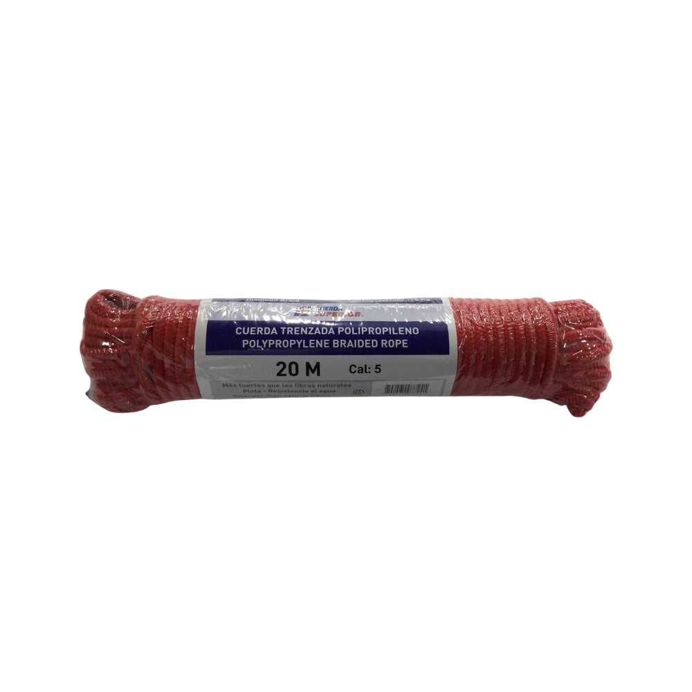 CUERDA TRENZANDO GAMMA PP N° 05 X 20 MTS ROJO