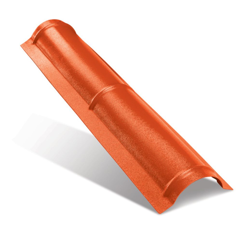 CABALLETE LATERAL PARA TECHO DE UPVC 0.82m X 3mm ACABADO TERRA TK