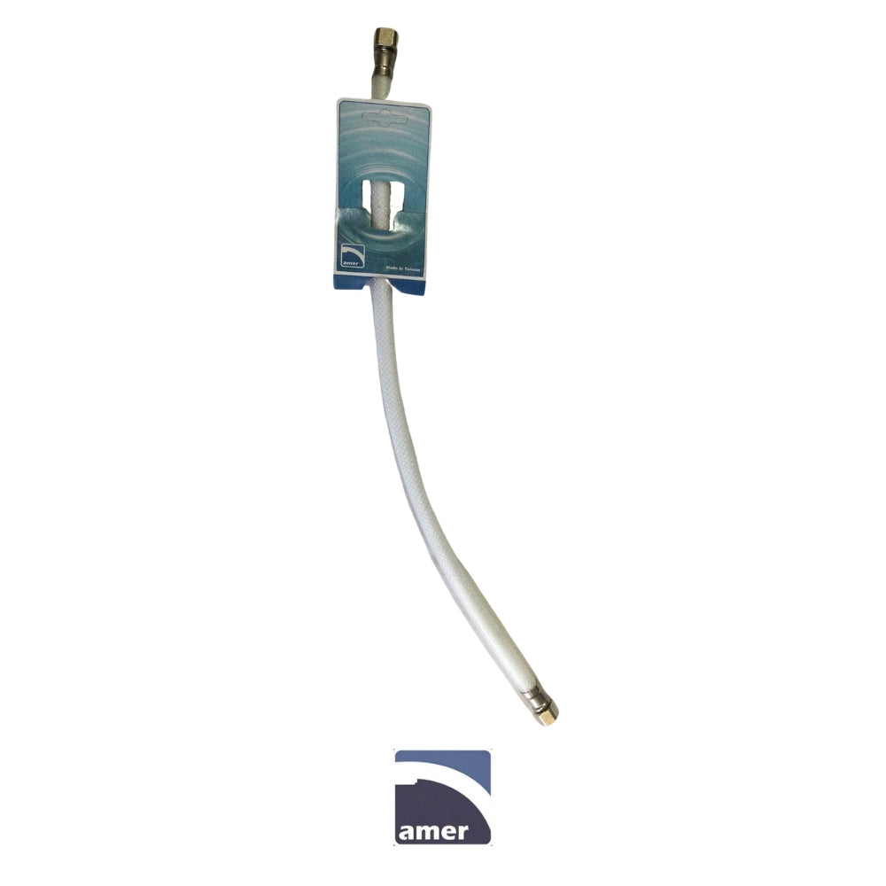 TUBO DE ABASTO FLEXIBLE PARA FREGADOR 1/2''X3/8''X20 PULGADAS PLASTICO