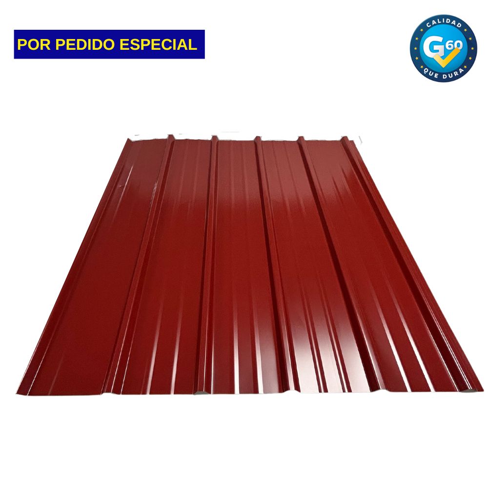 LAMINA DE ZINC CANAL ANCHO F2 ROJO CALIBRE 24 (MTS)