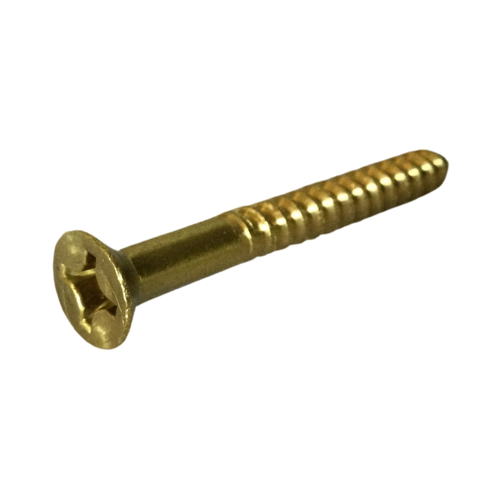 TORNILLO PARA MADERA CAB PLANA PHILLIPS LATON #10 x 1-3/4 PULGADAS