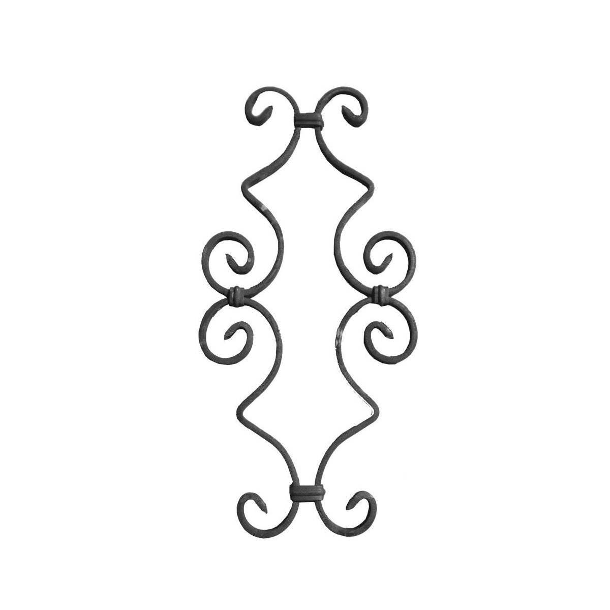 PANEL DE HIERRO FORJADO ROSETAS 12X6X205X445mm - 35/1