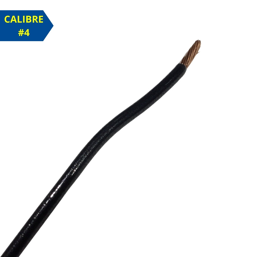 CABLE ELÉCTRICO #4 NEGRO THHN