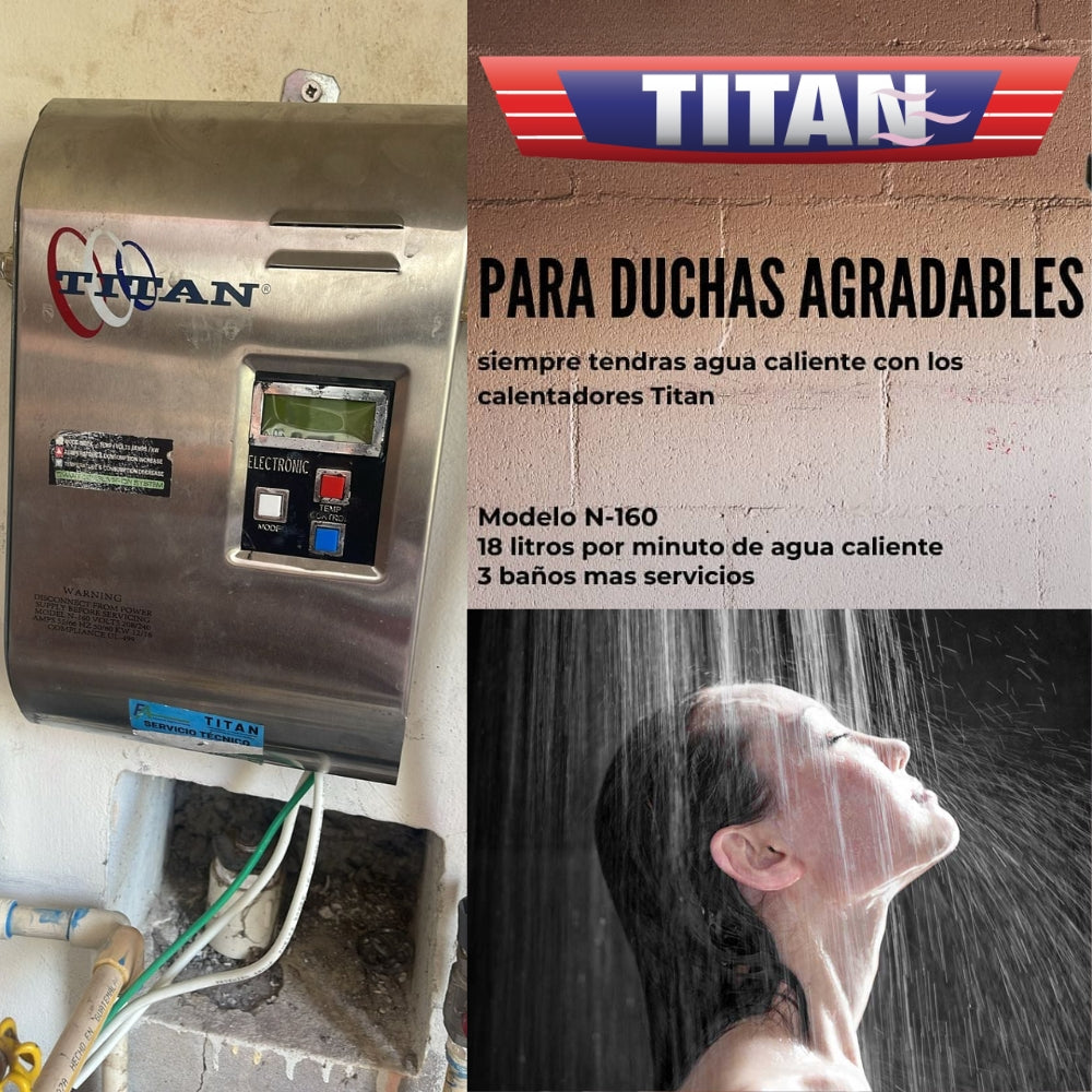 CALENTADOR DE AGUA ELECTRICO TITAN DE 20 LITROS (N-160)