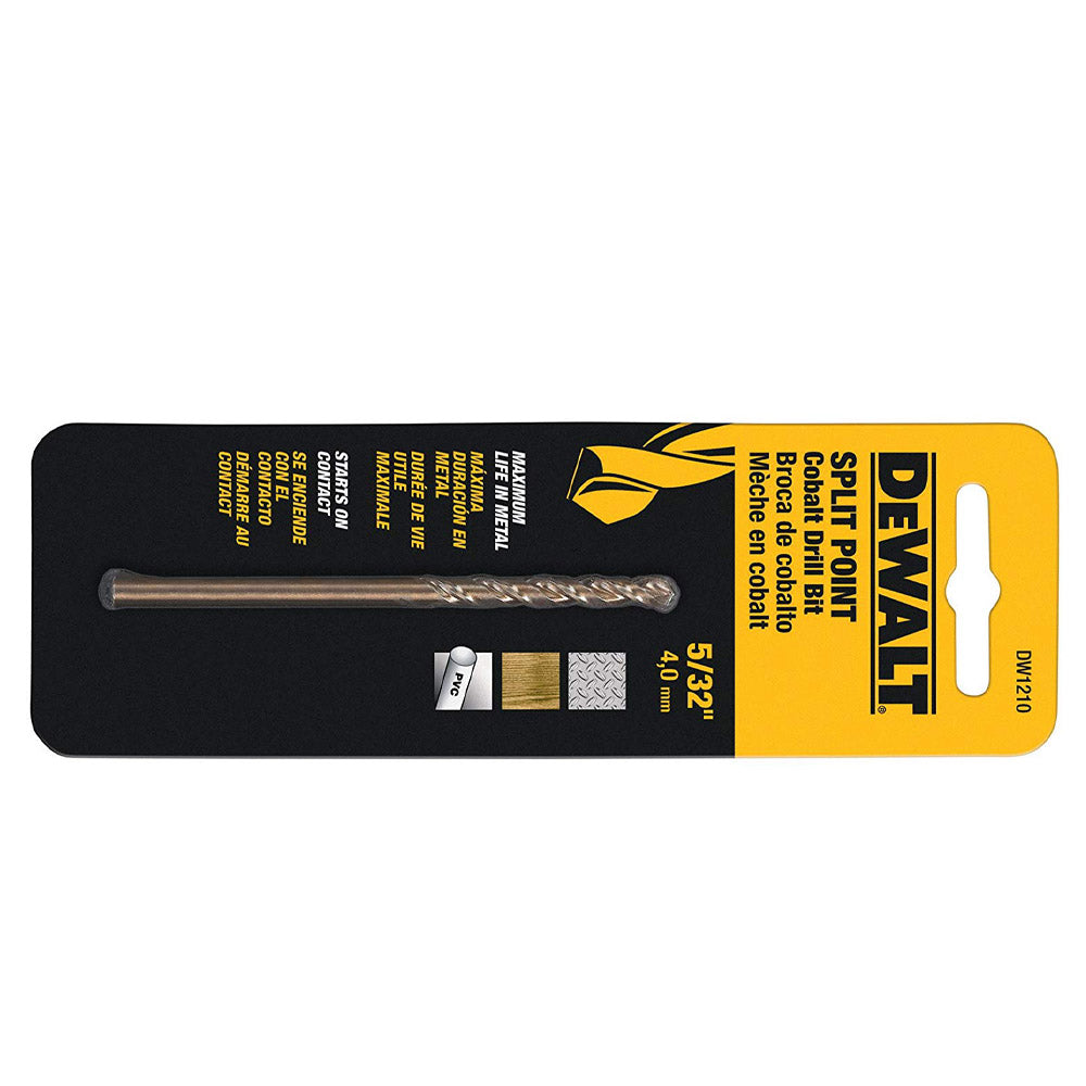 BROCA DE COBALTO PILOT POINT 5/32 PULGADAS DW1210 Z DEWALT