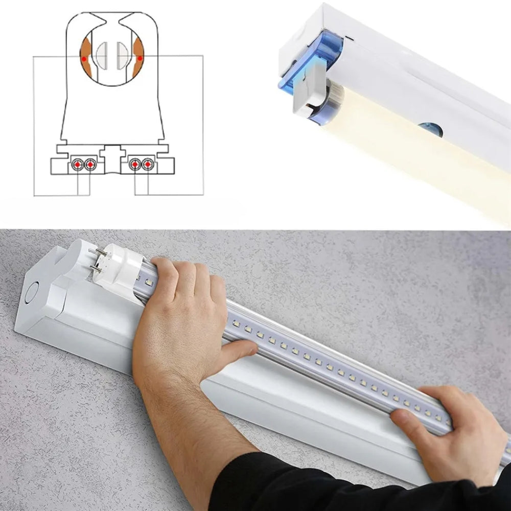 BASE PARA TUBO FLUORESCENTE/LED BIPIN