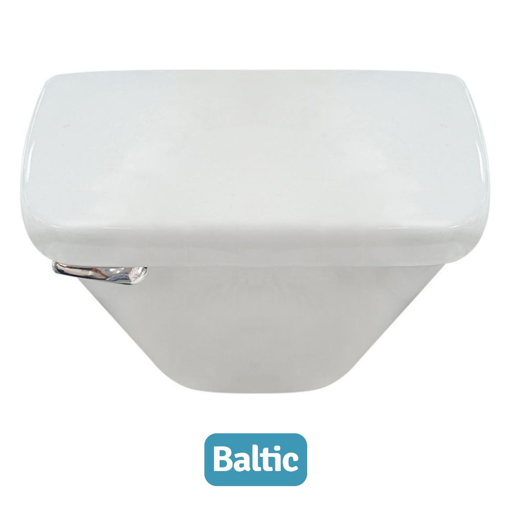 INODORO DOS PIEZAS ELONGADO COLOR BLANCO BALTIC AFRODITA SR-109AE