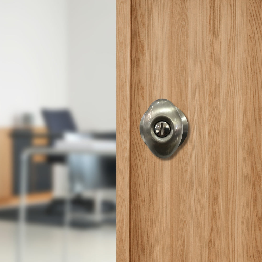 CERRADURA TOLEDO SANTIAGO BOTON SIN LLAVE SATIN NICKEL