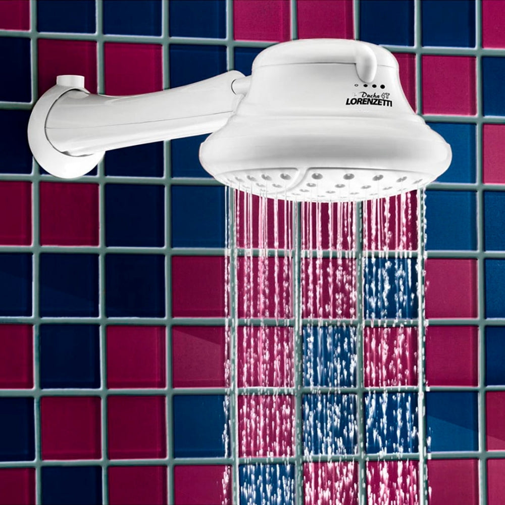 DUCHA ELECTRICA DE 4 TEMPERATURAS BLANCA CON GRIS 127V / 550 WATTS LORENZETTI (7537518)