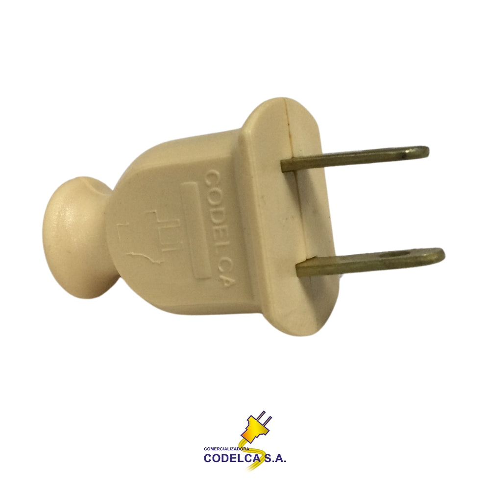 CONECTOR MACHO SENCILLO DE 10A/125V COLOR IVORY NEMA 1-15P