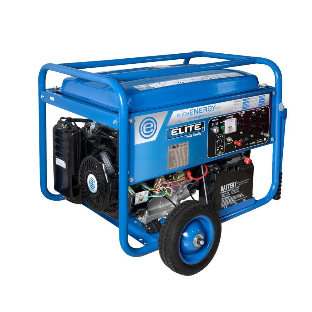 GENERADOR PORTATIL A GASOLINA 6500 WATTS 120-240V/60HZ-1PH ELITE