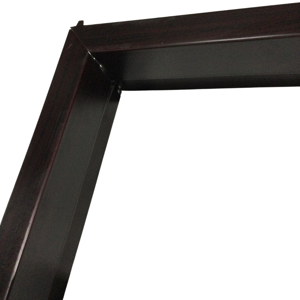 MARCO DE METAL 3 ' X 7' CALIBRE 20 ACABADO MADERA CAOBA IZQUIERDO METALPRO