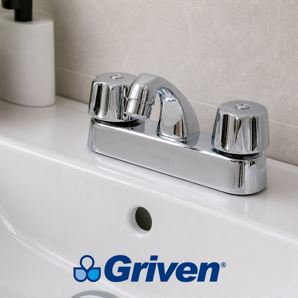 LLAVE DOBLE DE LAVAMANOS CROMADO GRIVEN A367-15061