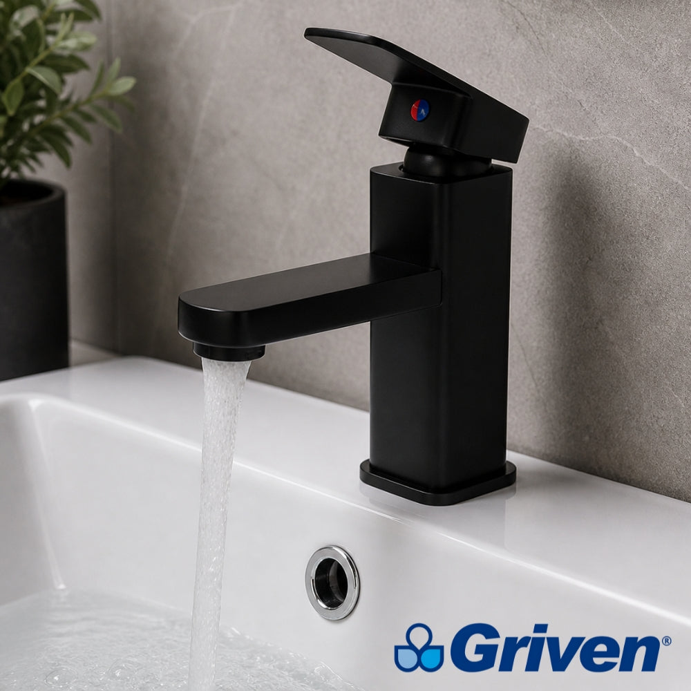 LLAVE MONOMANDO DE LAVAMANOS NEGRO GRIVEN A367-BF601-3-8