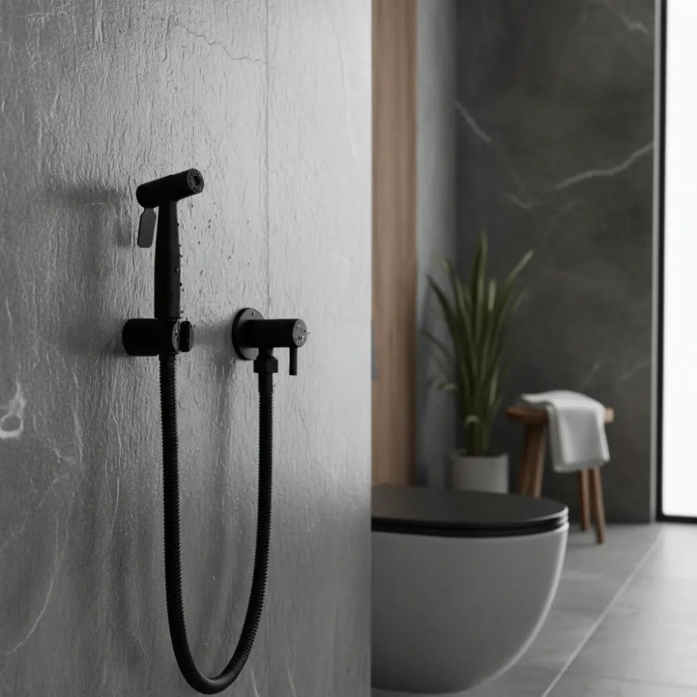 DUCHA SANITARIA BIDET 1.2M NEGRO