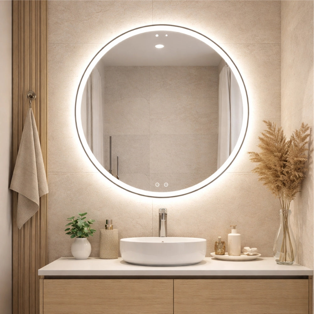 ESPEJO REDONDO 60CM CON LUZ Y ANTIVAHO