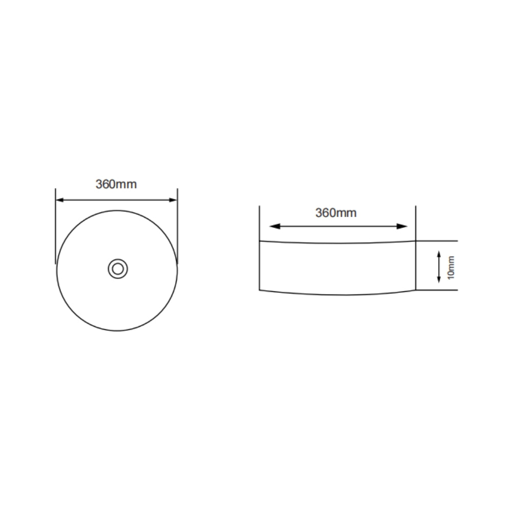 LAVAMANOS DE SOBREPONER HE-V10 BLANCO 360X360X110MM