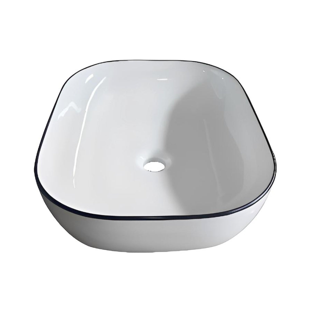LAVAMANOS DE SOBREPONER HE-V023 BLANCO/NEGRO 460x330x140mm
