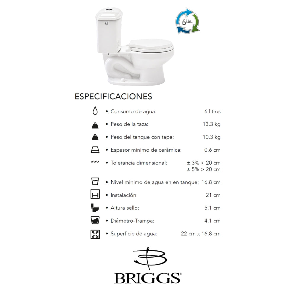 INODORO NEW KINDER DUAL FLUSH LID LOCK BRIGGS