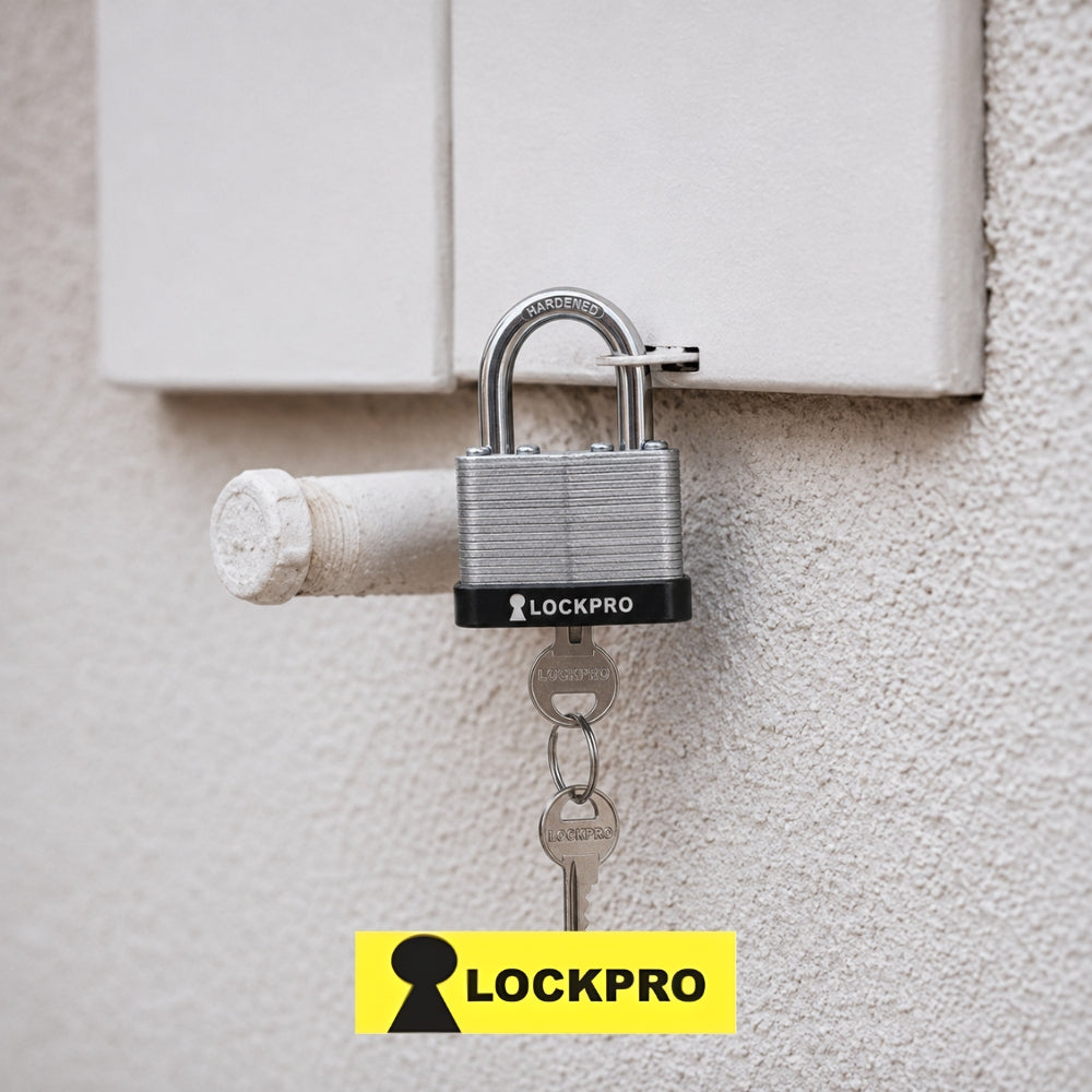 CANDADO LAMINADO DE 40MM GRIS LOCKPRO
