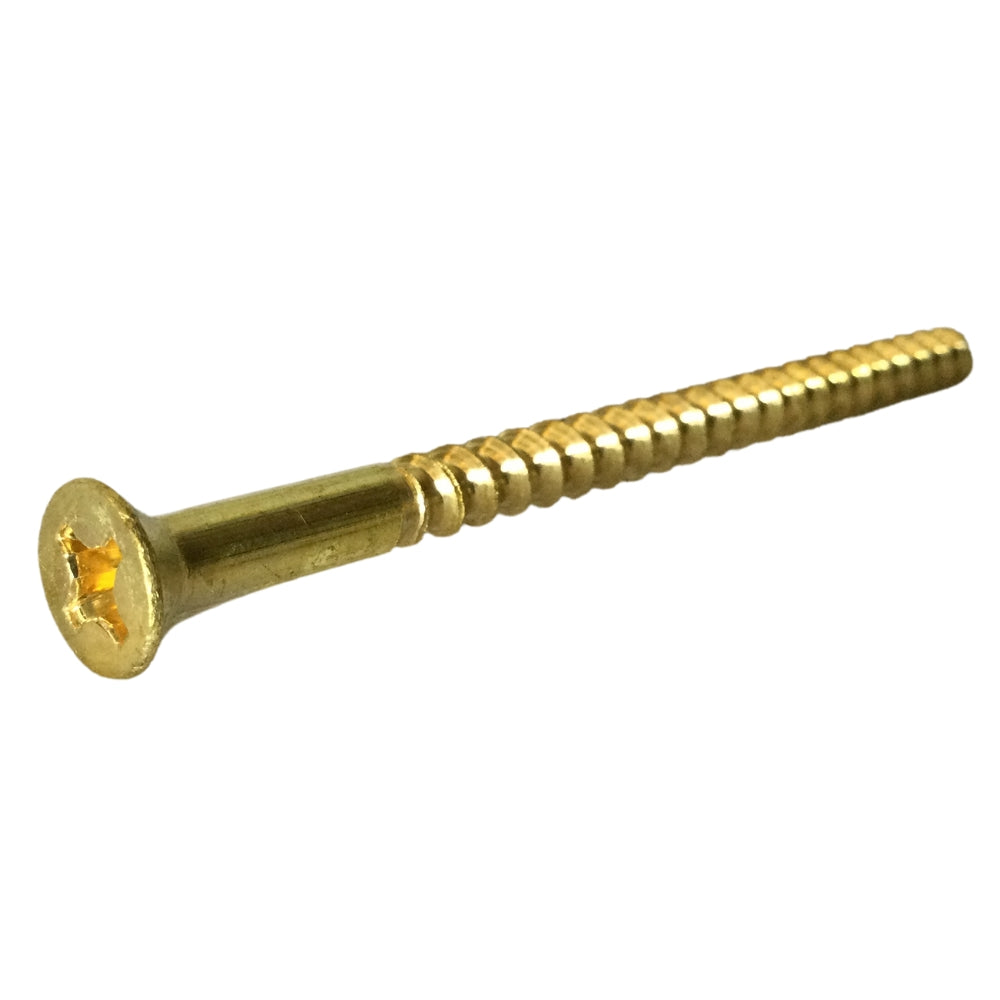 TORNILLO PARA MADERA CAB PLANA PHILLIPS LATON #10 x 3 PULGADAS