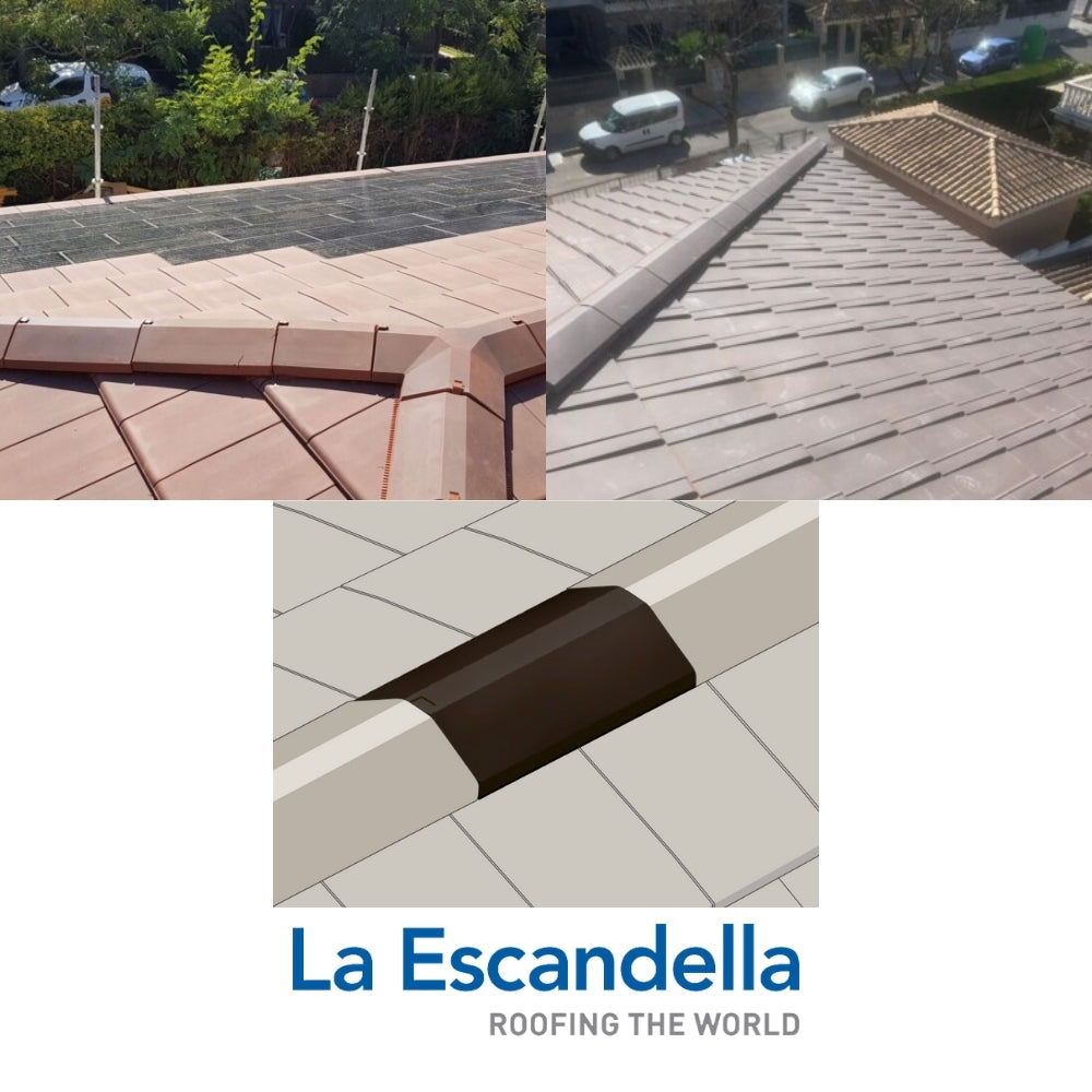 CUMBRERA ANGULAR MARRON KLINKER ESCANDELLA Q120MK