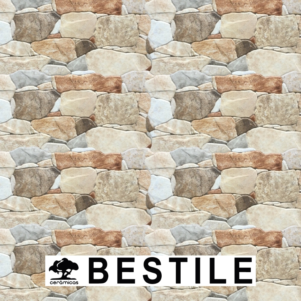 REVESTIMIENTO CERAMICO RIBASSOS PETRA CREMA MATE 25X50CM 1,75M2/CAJA