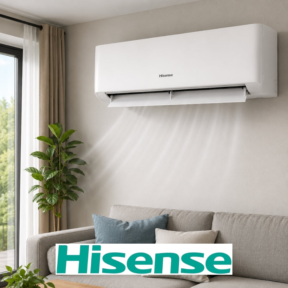 AIRE ACONDICIONADO HISENSE, 18KBTU, SEER 17. INVERTER, BLANCO (AT182DK)