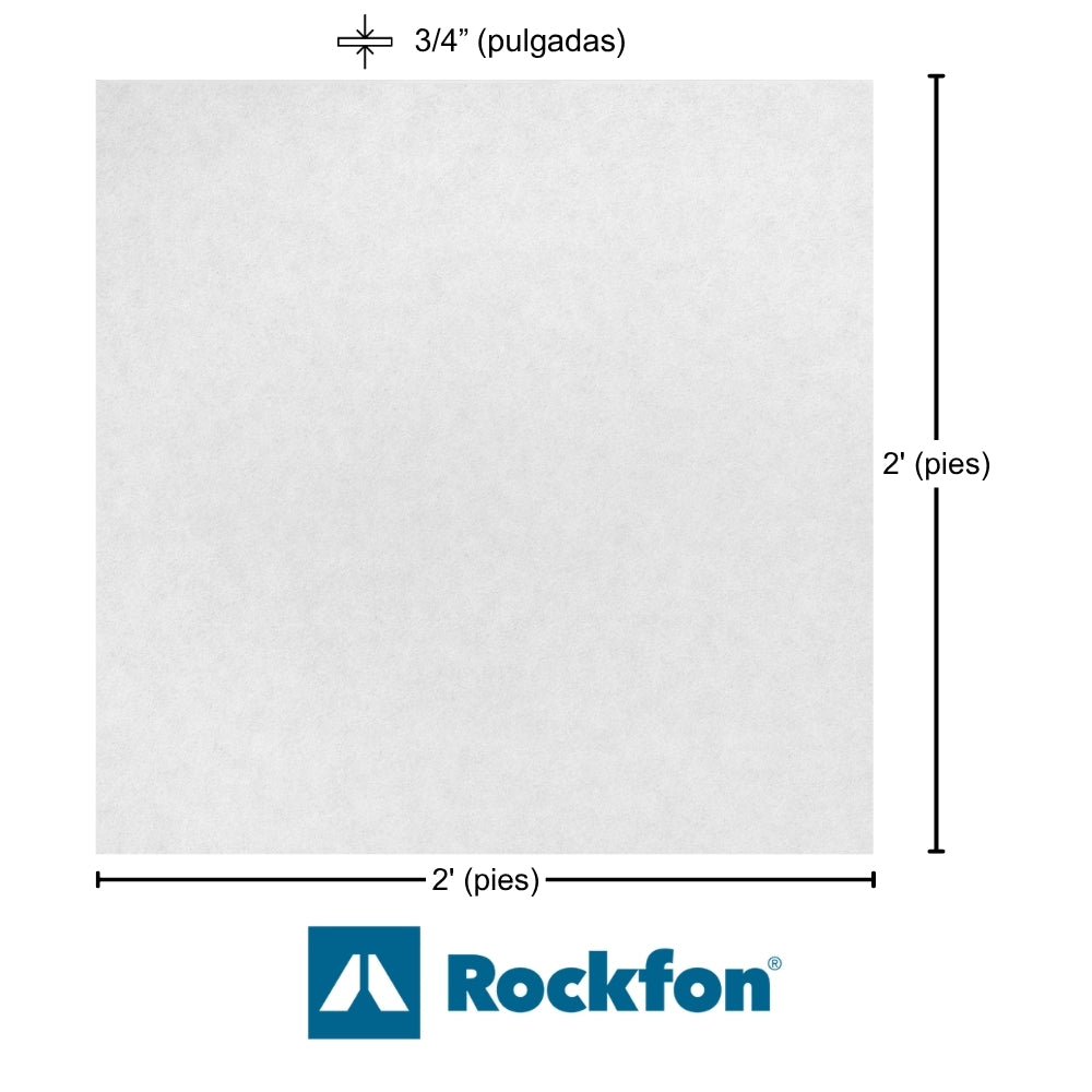 CIELO RASO ORIGIN 90 LANA DE ROCA 2 X 2 PIES X 3/4 IN 10 UNIDADES/CAJA NRC 0.90 #54300 ROCKFON