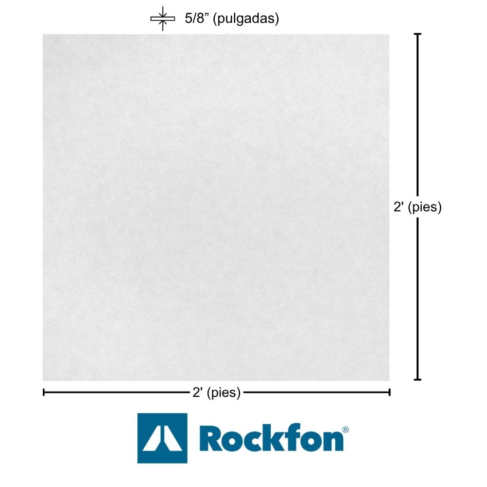 CIELO RASO ORIGIN 75 LANA DE ROCA 2 X 2 PIES X 5/8 IN 14 UNIDADES/CAJA NRC 0.75 #52300 ROCKFON