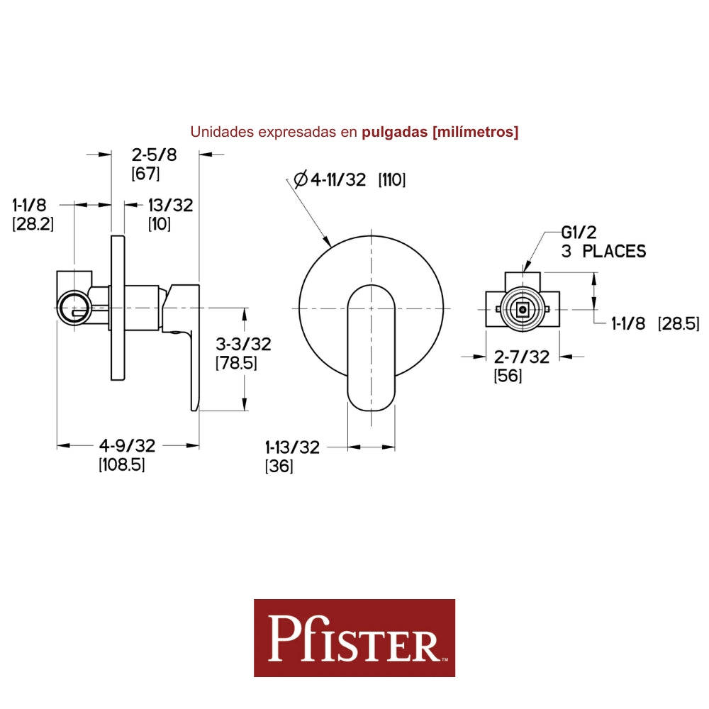 LLAVE DE BAÑO MM S/REG MAIA 014-PFLC