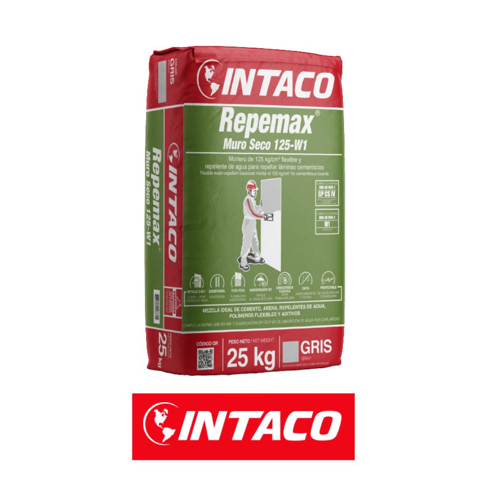 REPEMAX MURO SECO 125-W1 25KGSCOLOR GRIS