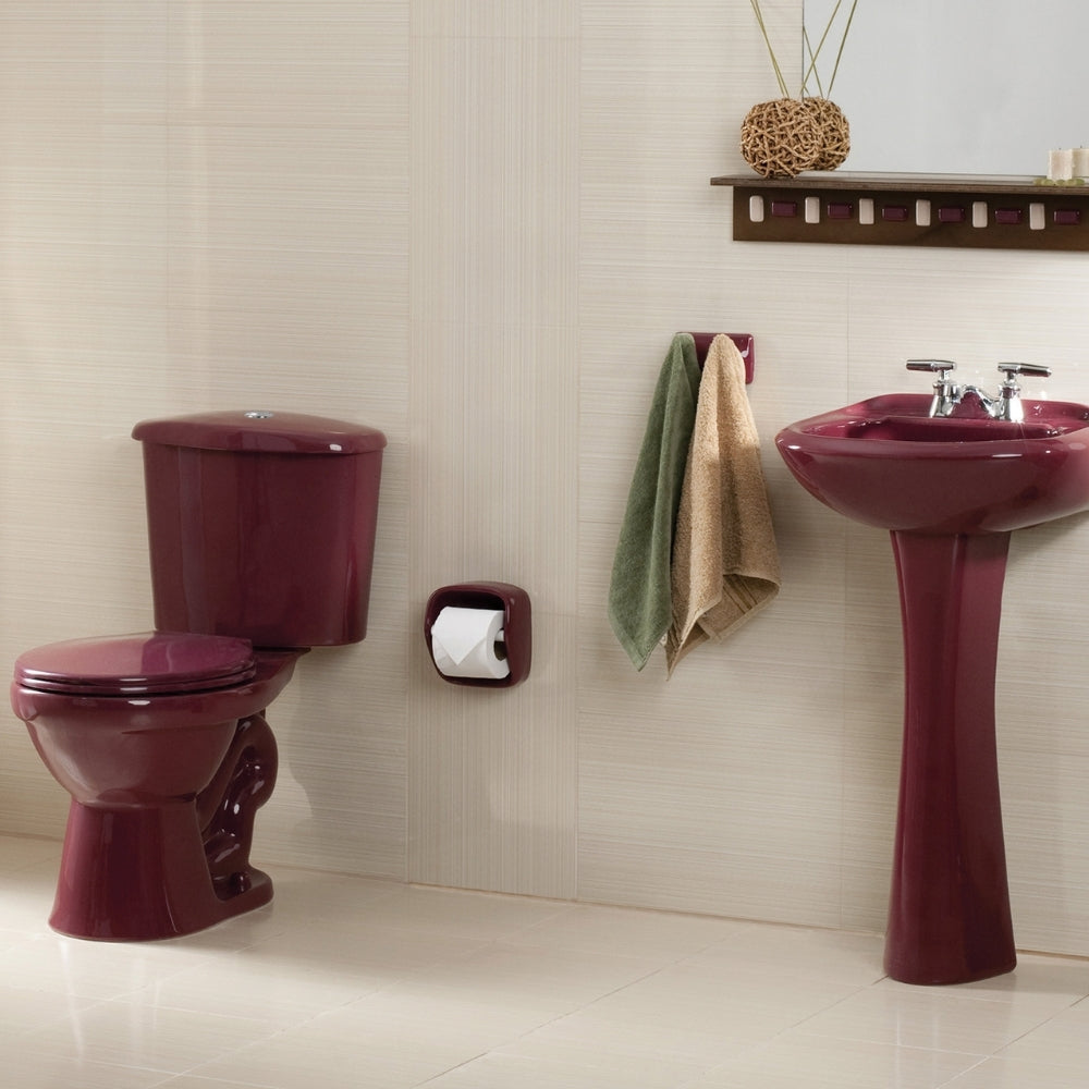 INODORO DOS PIEZAS REDONDO COLOR CHERRY EVOLUTION EDESA