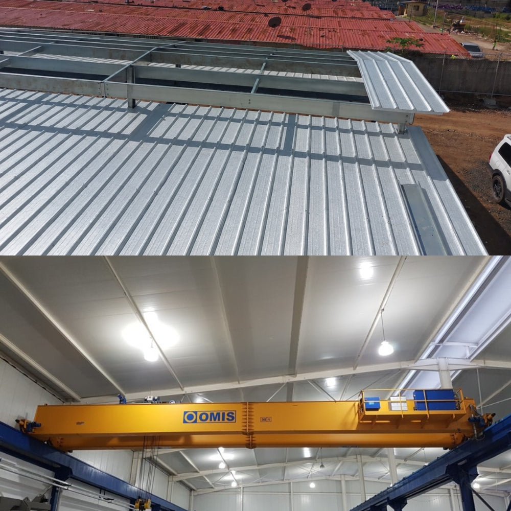 TERMOPANEL (TECHO) 75MM X 1MTS ANCHO COLOR MAGALUM/BLANCO D=15 KG/M3 #24