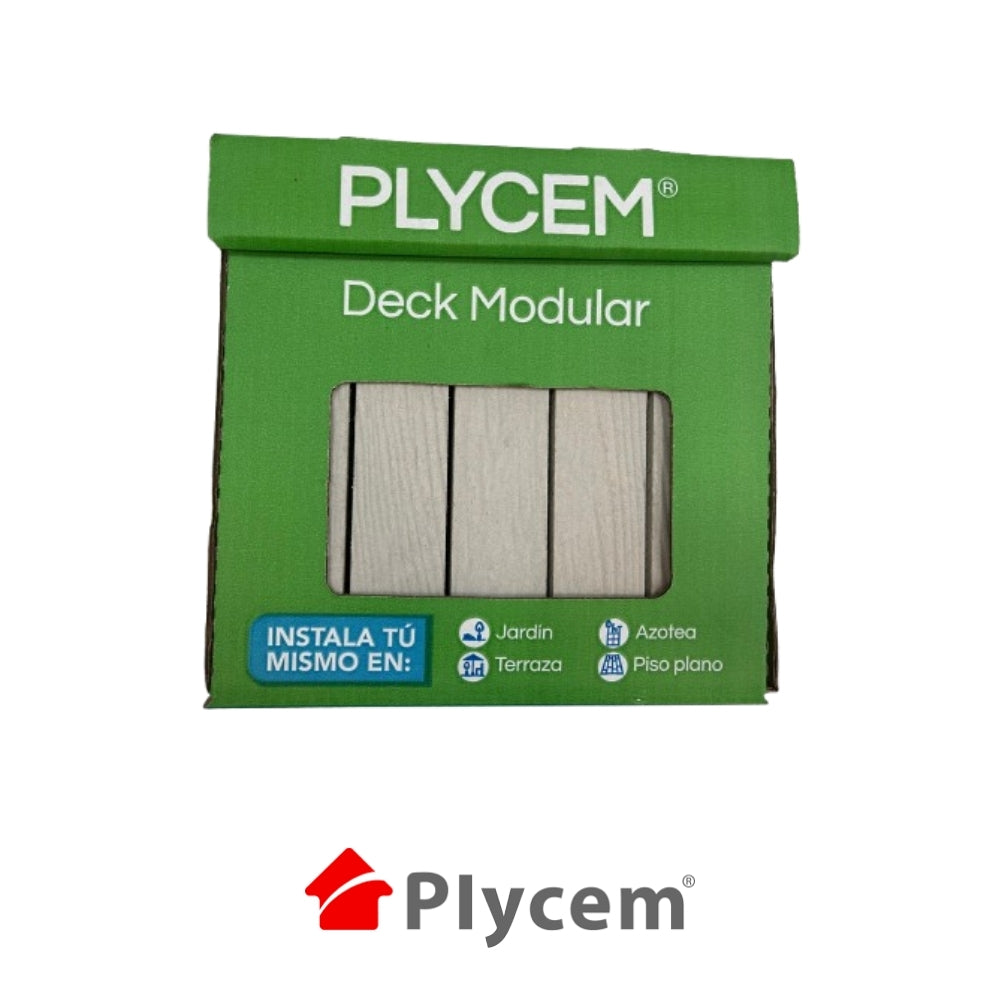 DECK MODULAR PLYCEM GRIS 30 CM X 30CM X 14MM PQT 6 UNI.(0.54M2) 1330833
