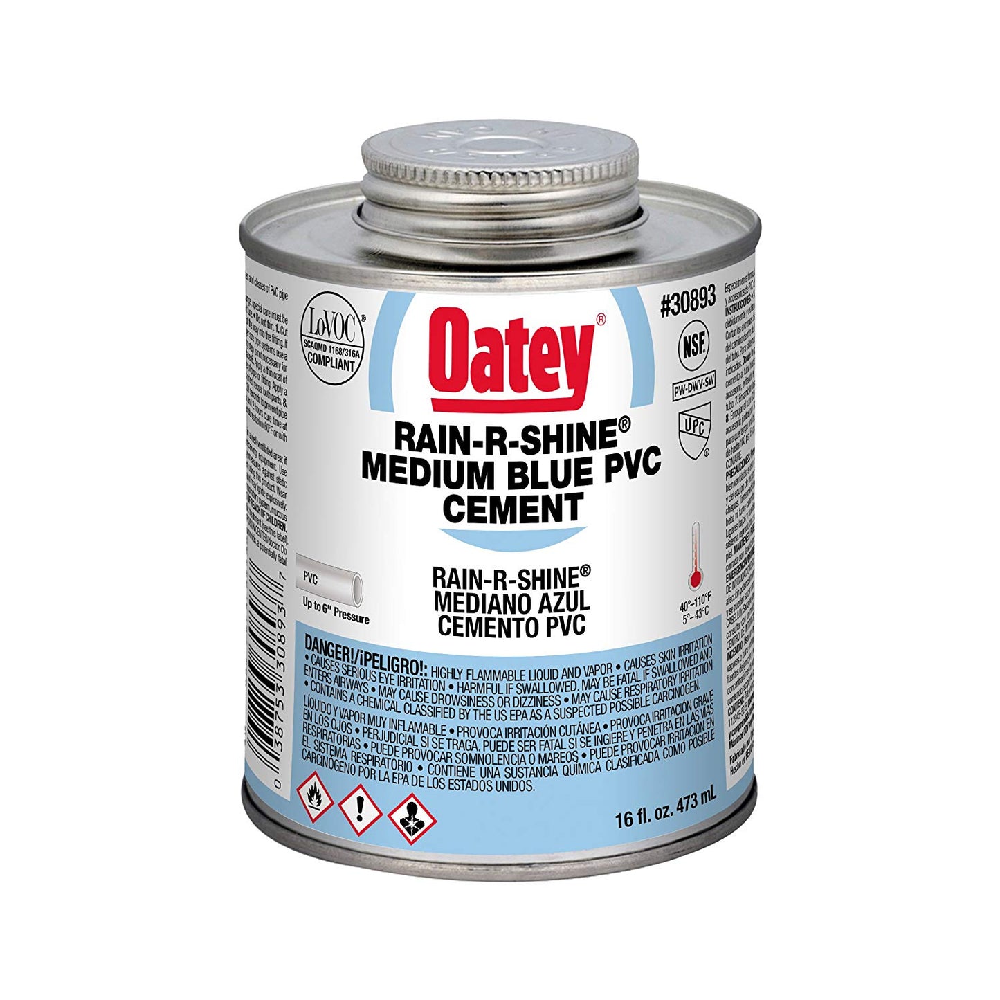 PEGAMENTO PARA PVC RAIN R SHINE 1 PINTA OATEY